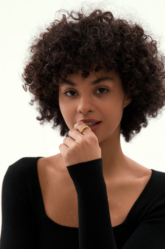 Vintage Braided Twisted Signet Ring