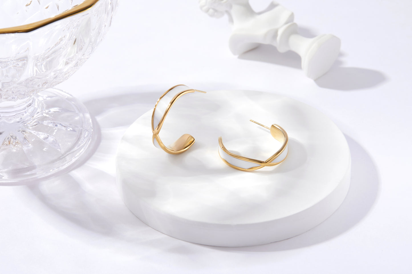 Chunky Hoop Huggie Earrings