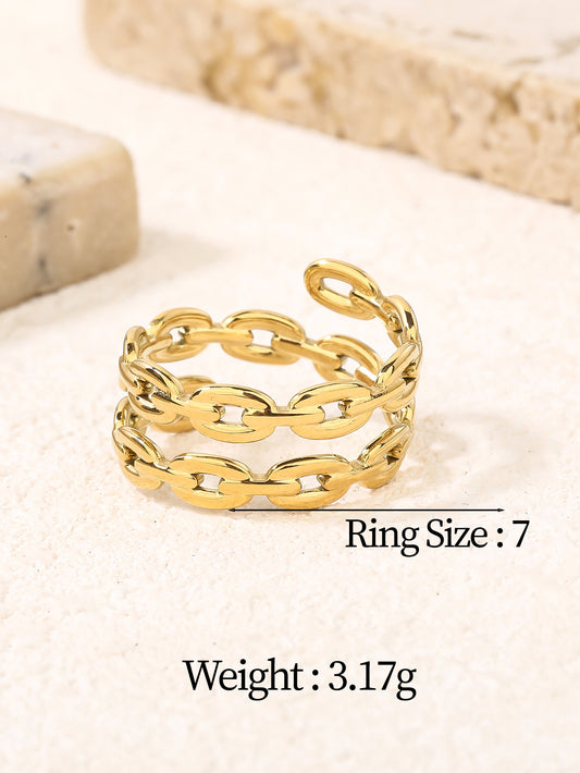 Twisted Cable Link Ring