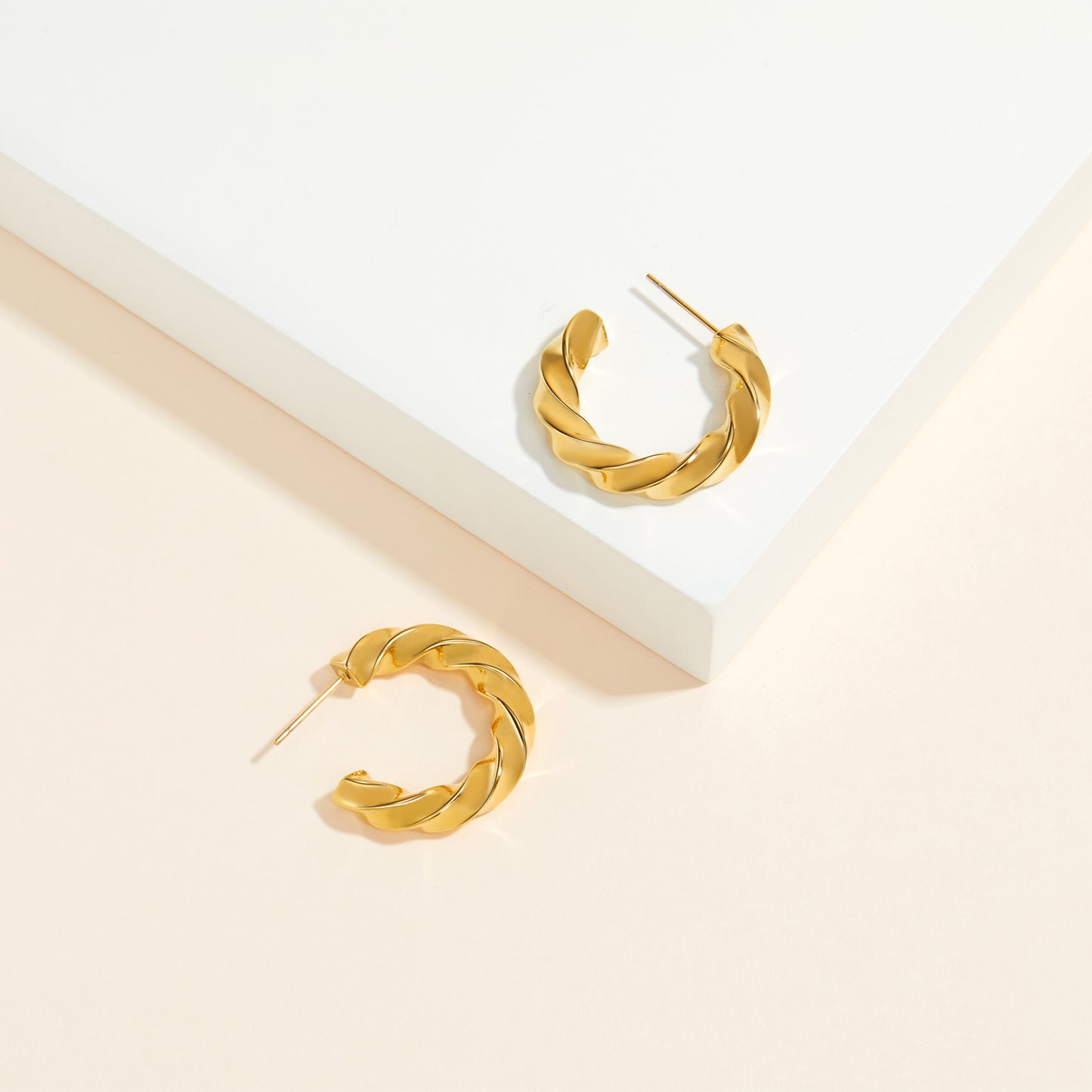 Twisted Hoop Earrings for Women