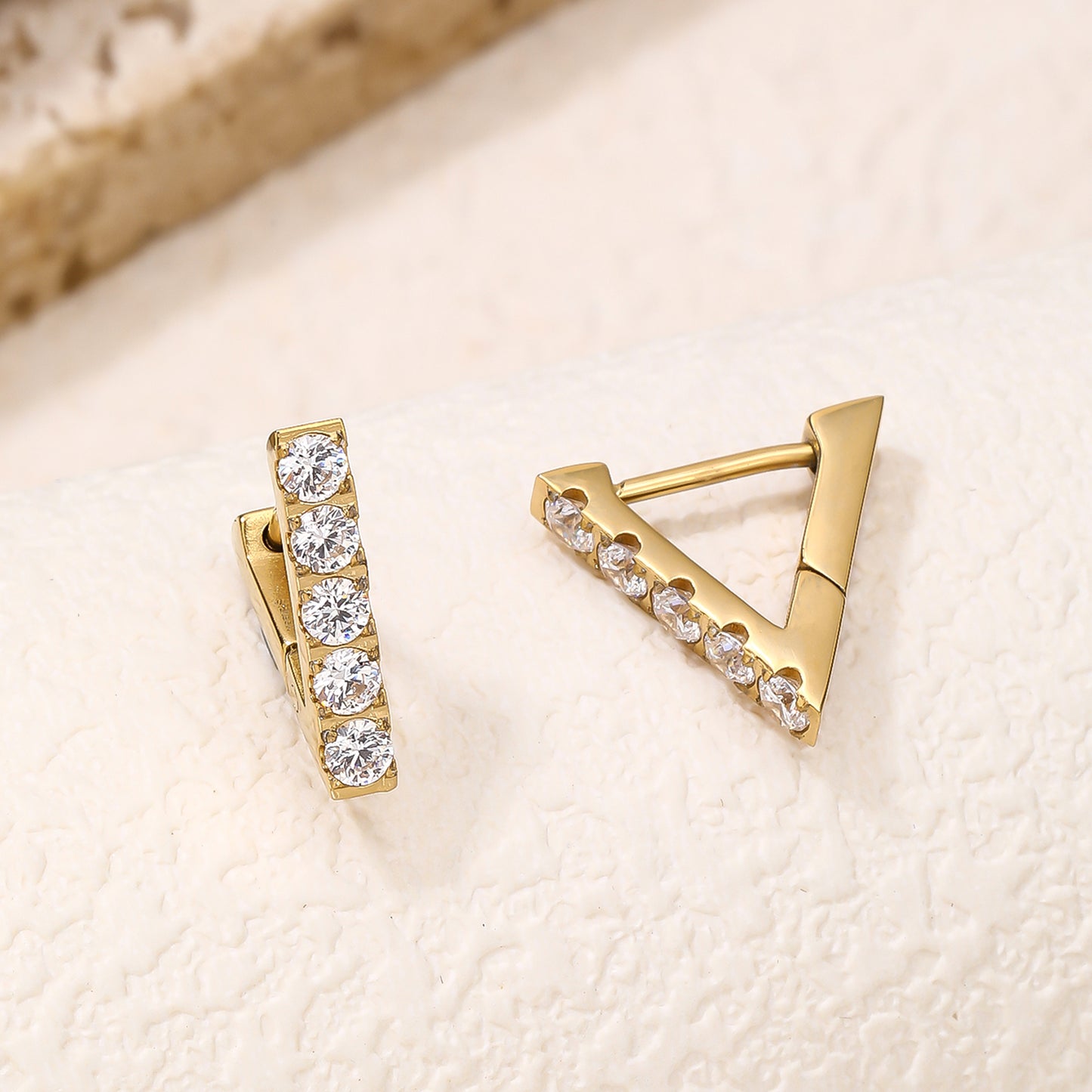 V-Shaped Huggie Earrings