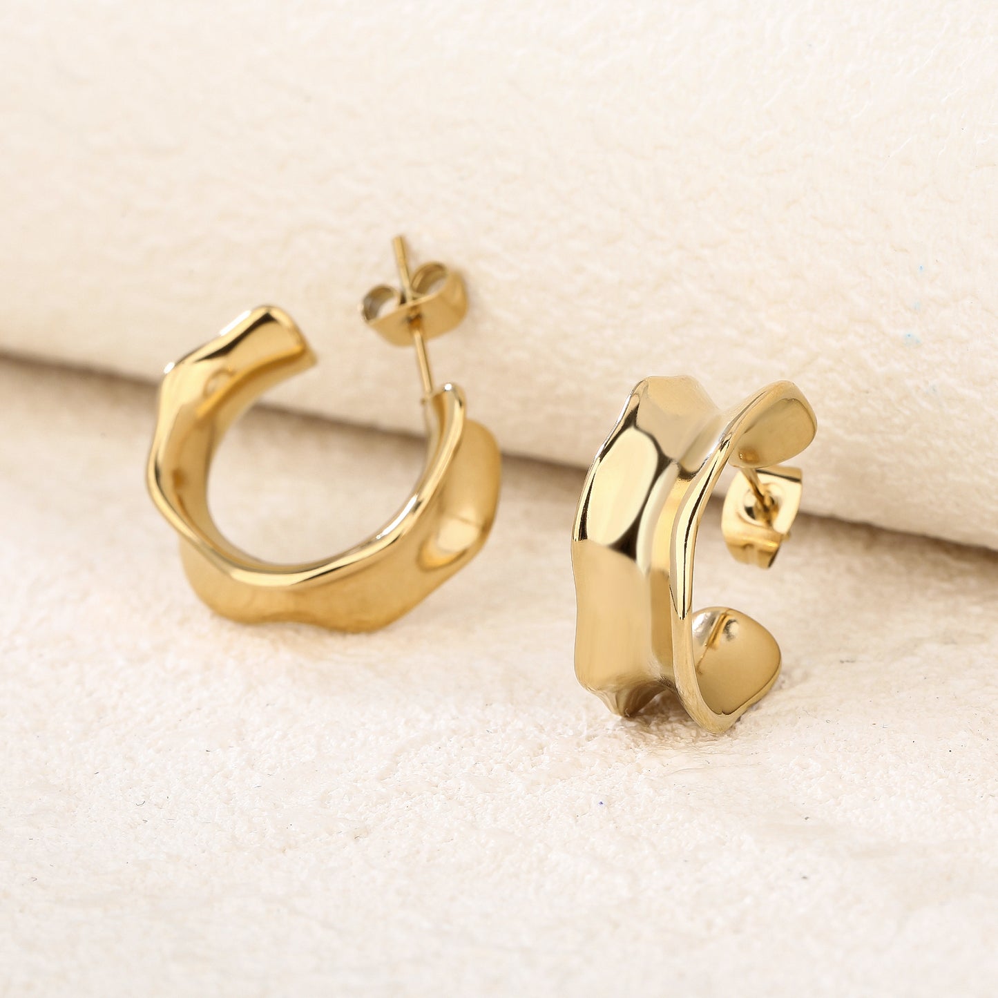 Chunky Gold Hoop Earrings Trendy