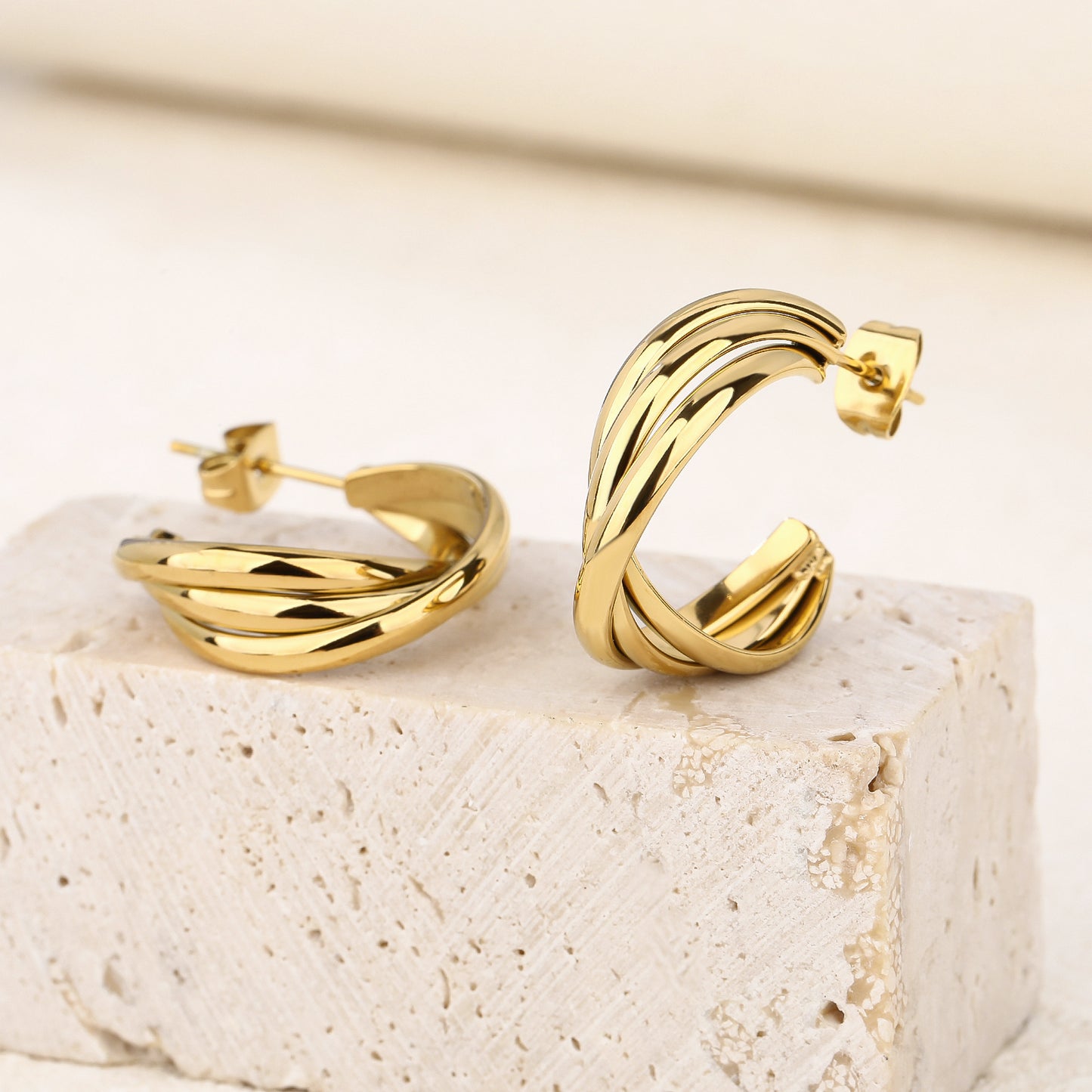 Chunky Gold Hoop Earring