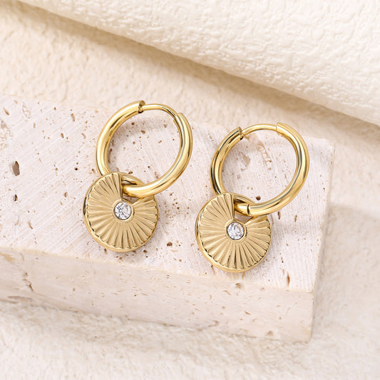 Dangle Drop Earrings with CZ