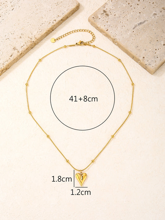 Heart Pendant Choker Necklace