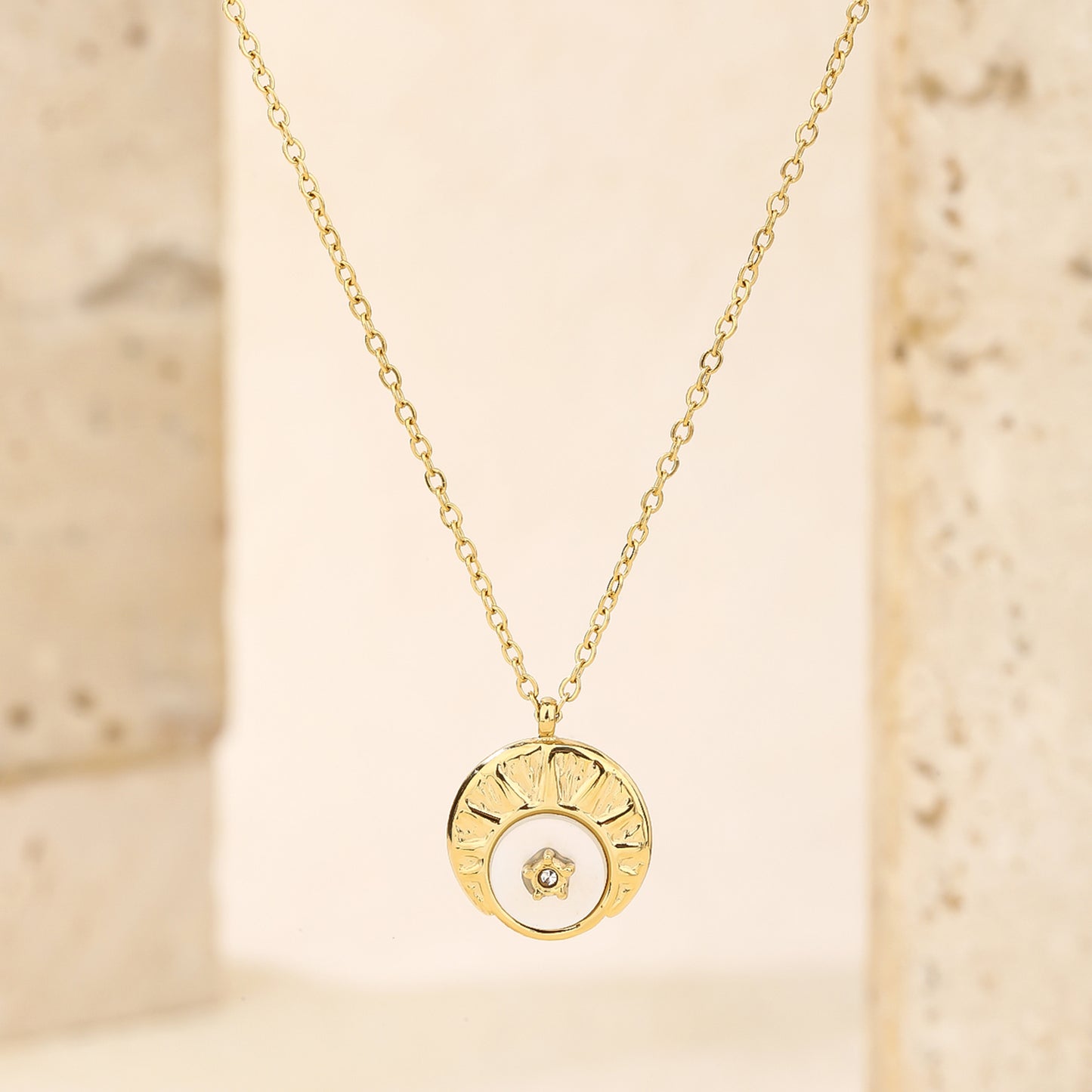 Dainty Block Pendant Necklace