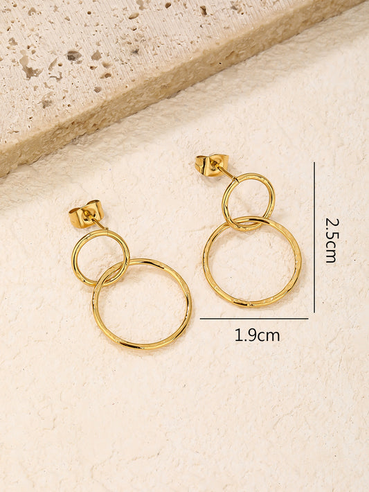 Double Circle Earrings