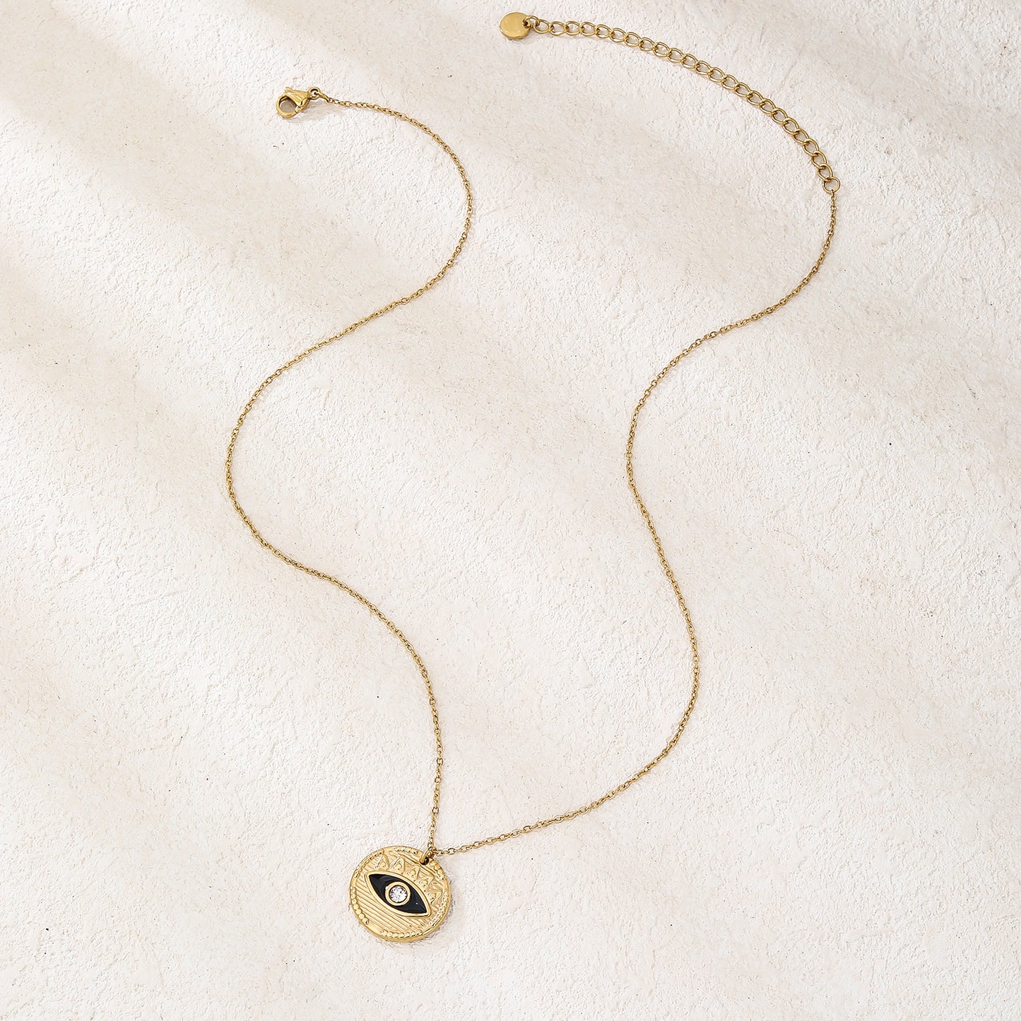 Black Evil Eye Pendant Necklace