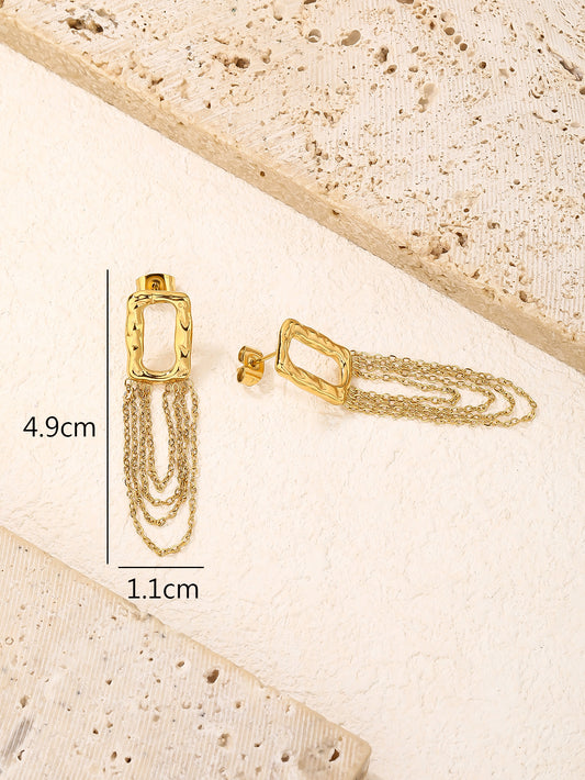 Tassel Chain Drop Earrings