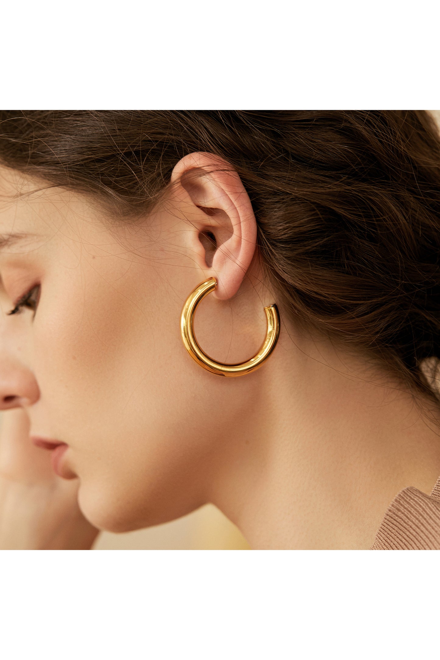 Big Chunky Open Hoop Earrings