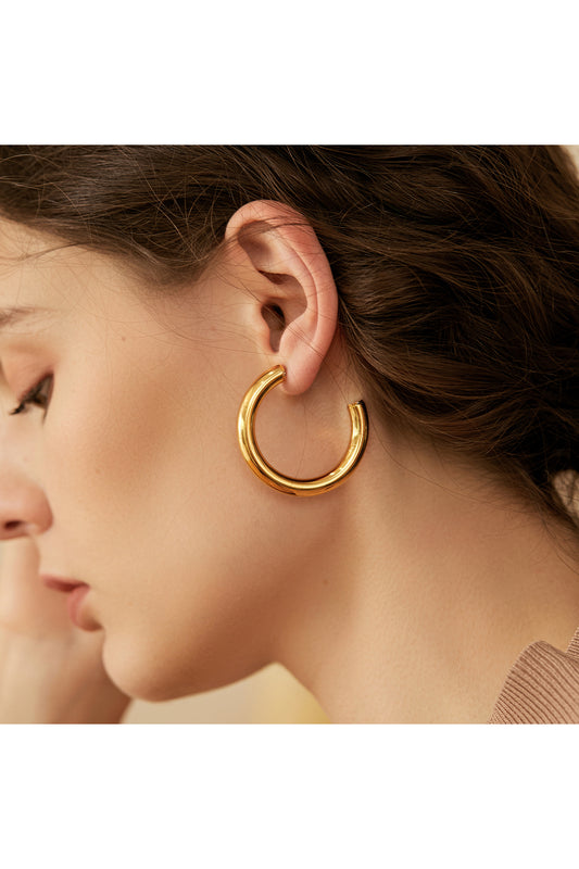Big Chunky Open Hoop Earrings