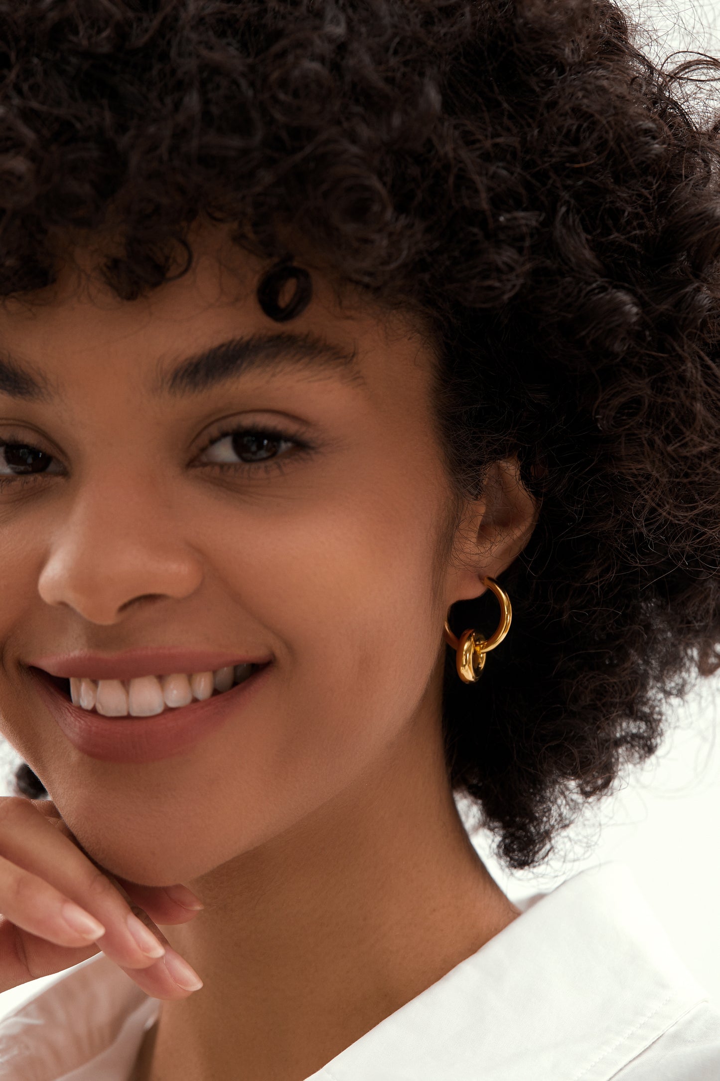 Pendant Drop Hoop Huggie Earrings