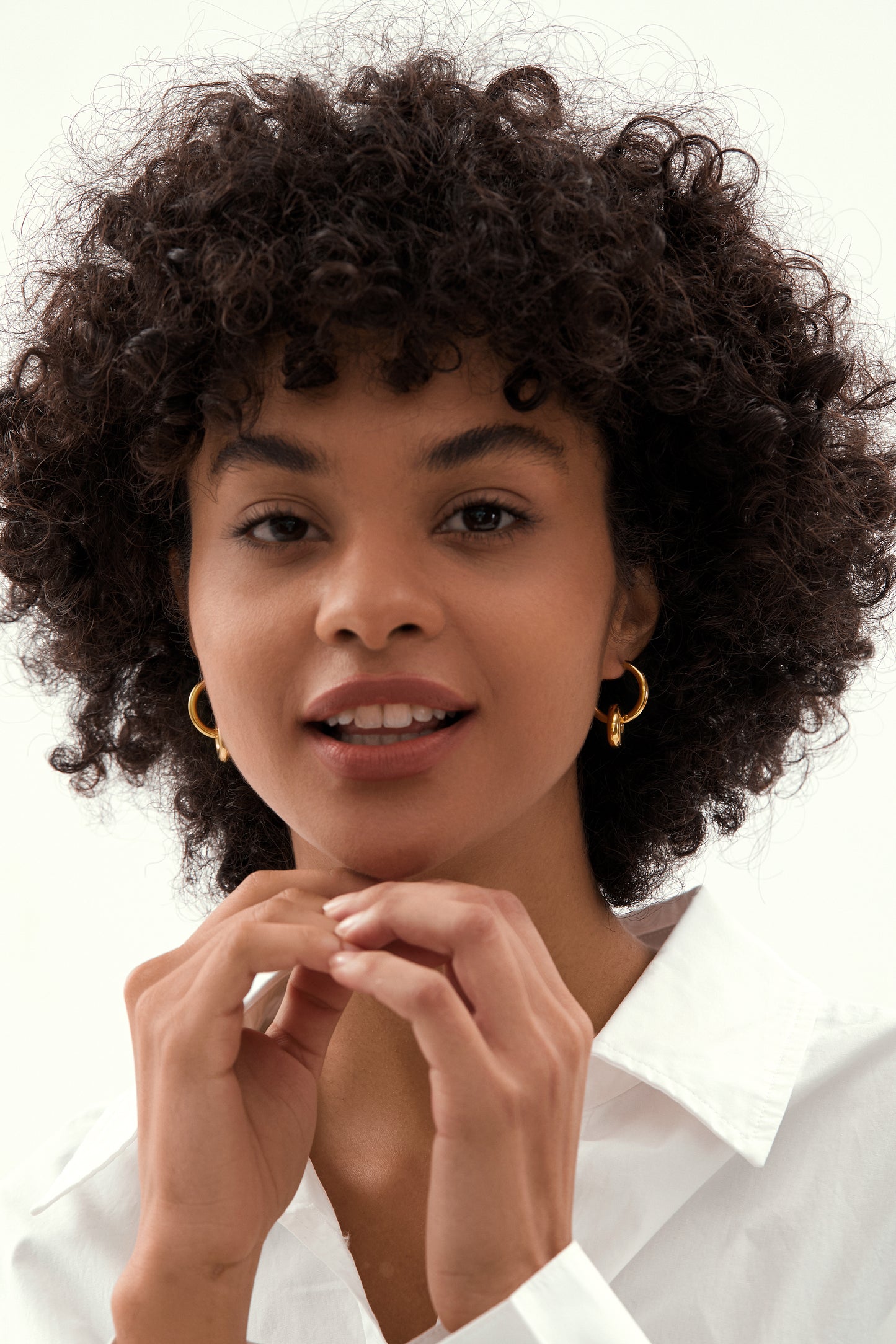 Pendant Drop Hoop Huggie Earrings