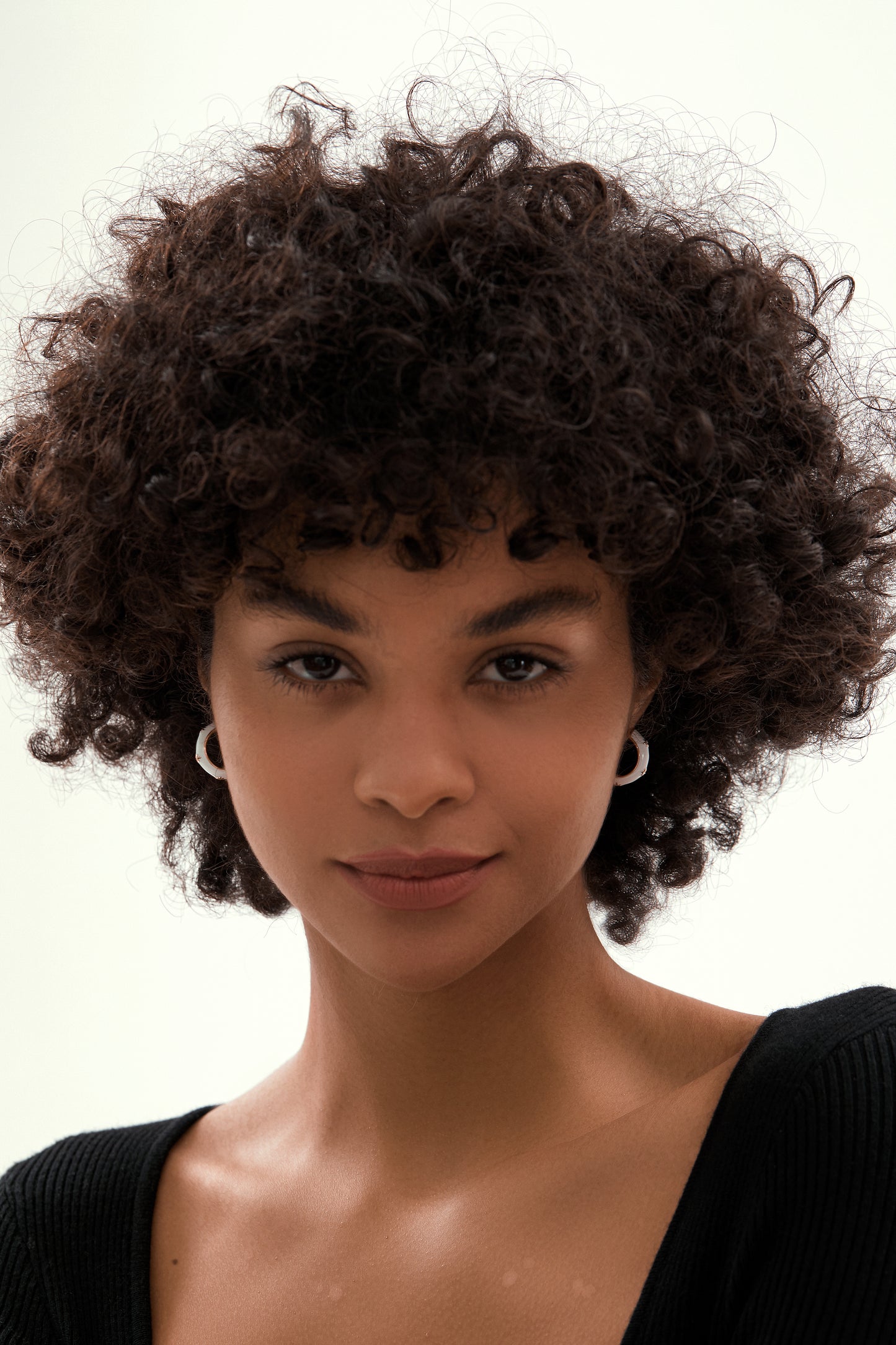 Chunky Hoop Earrings with CZ