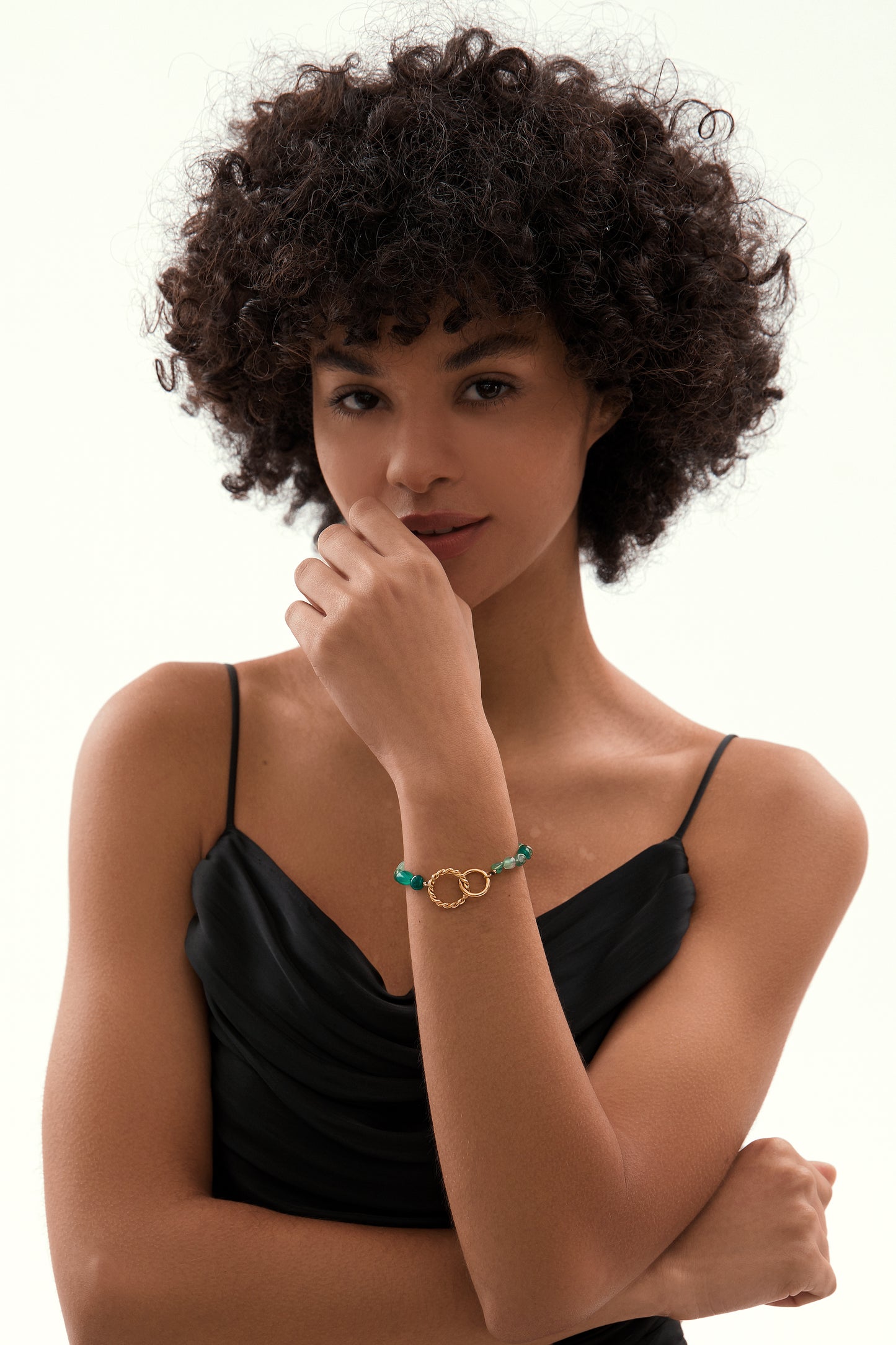 Green Crystal Beads Bracelet