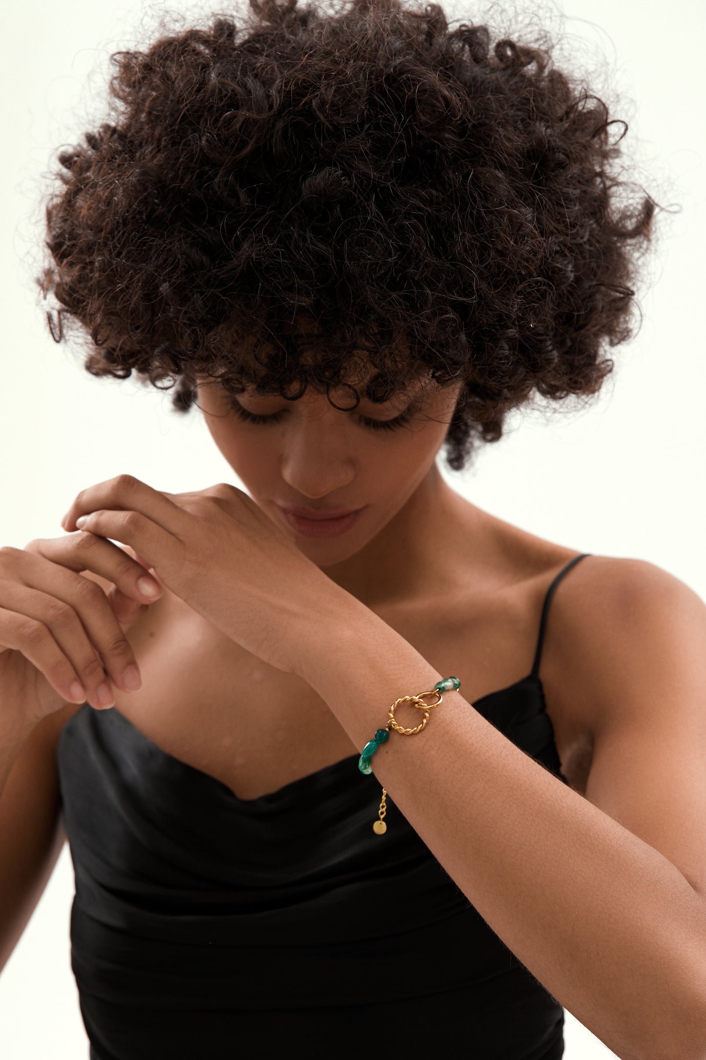 Green Crystal Beads Bracelet