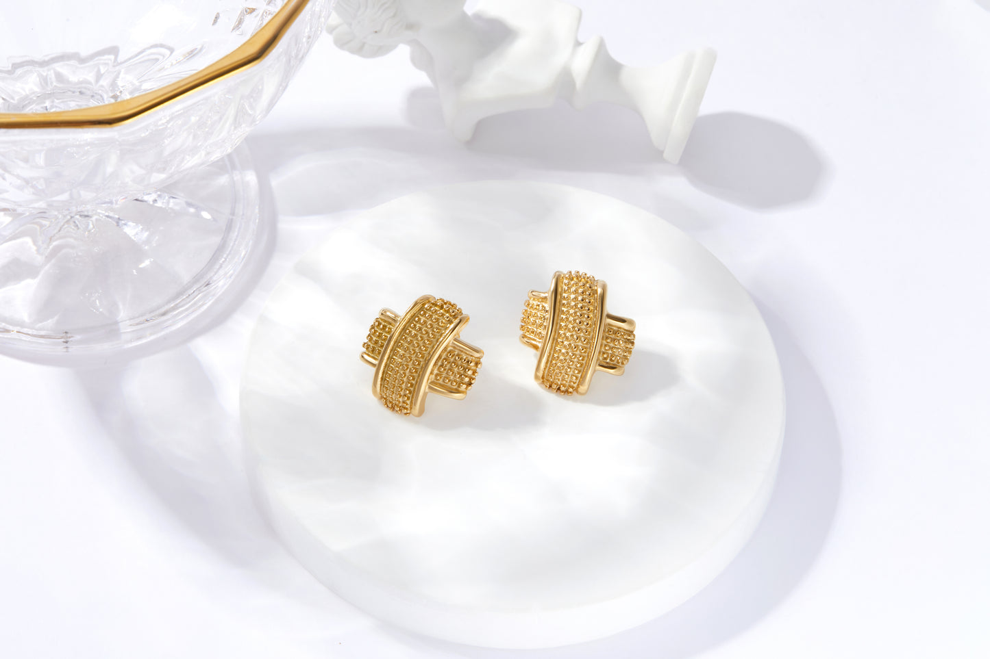 Chunky Crossed Knot Earrings