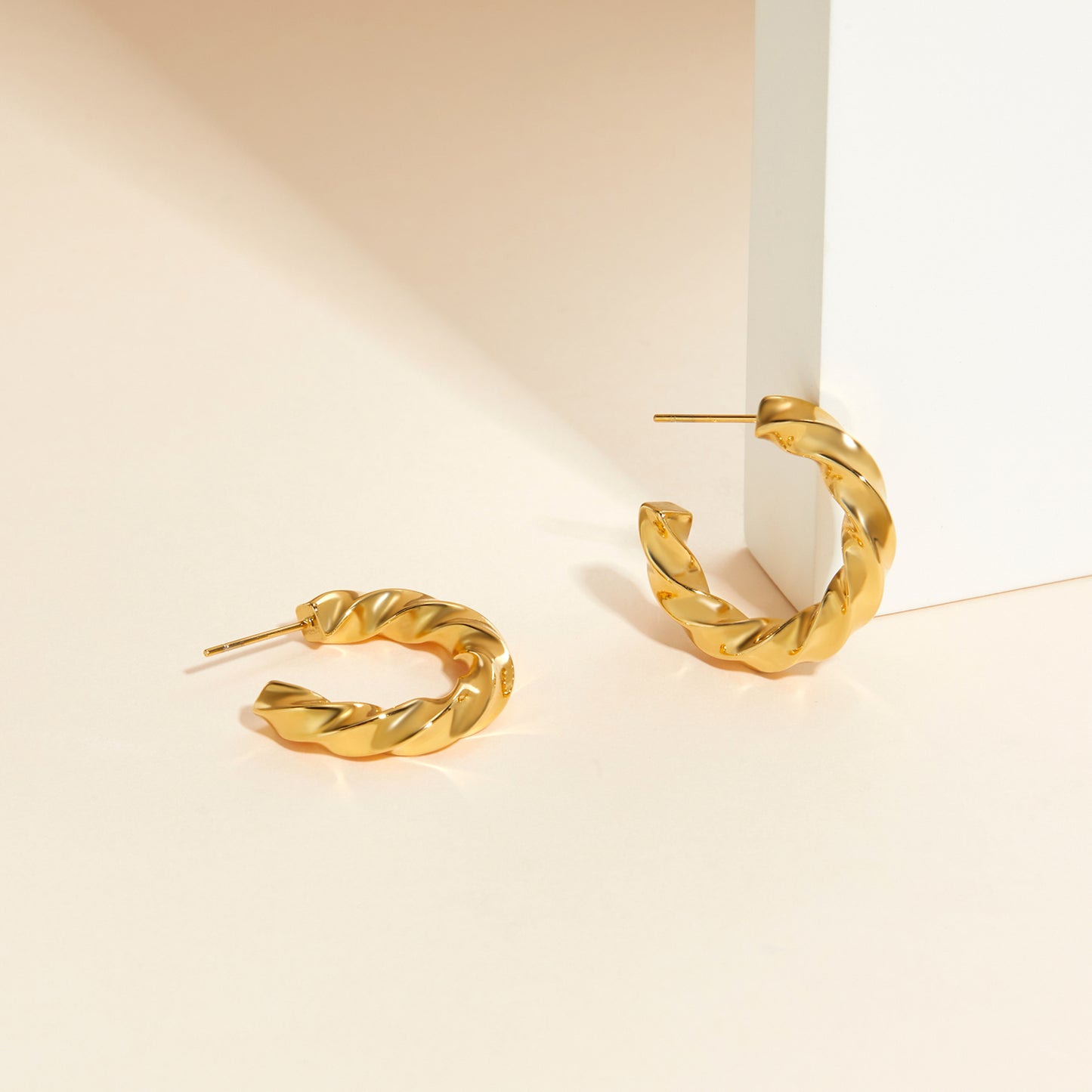 Twisted Hoop Earrings for Women