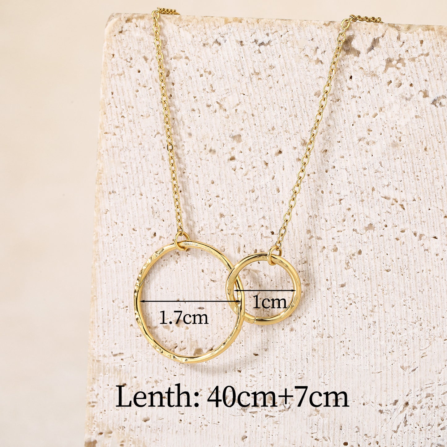 Elegant Double Circle Pendant Necklace