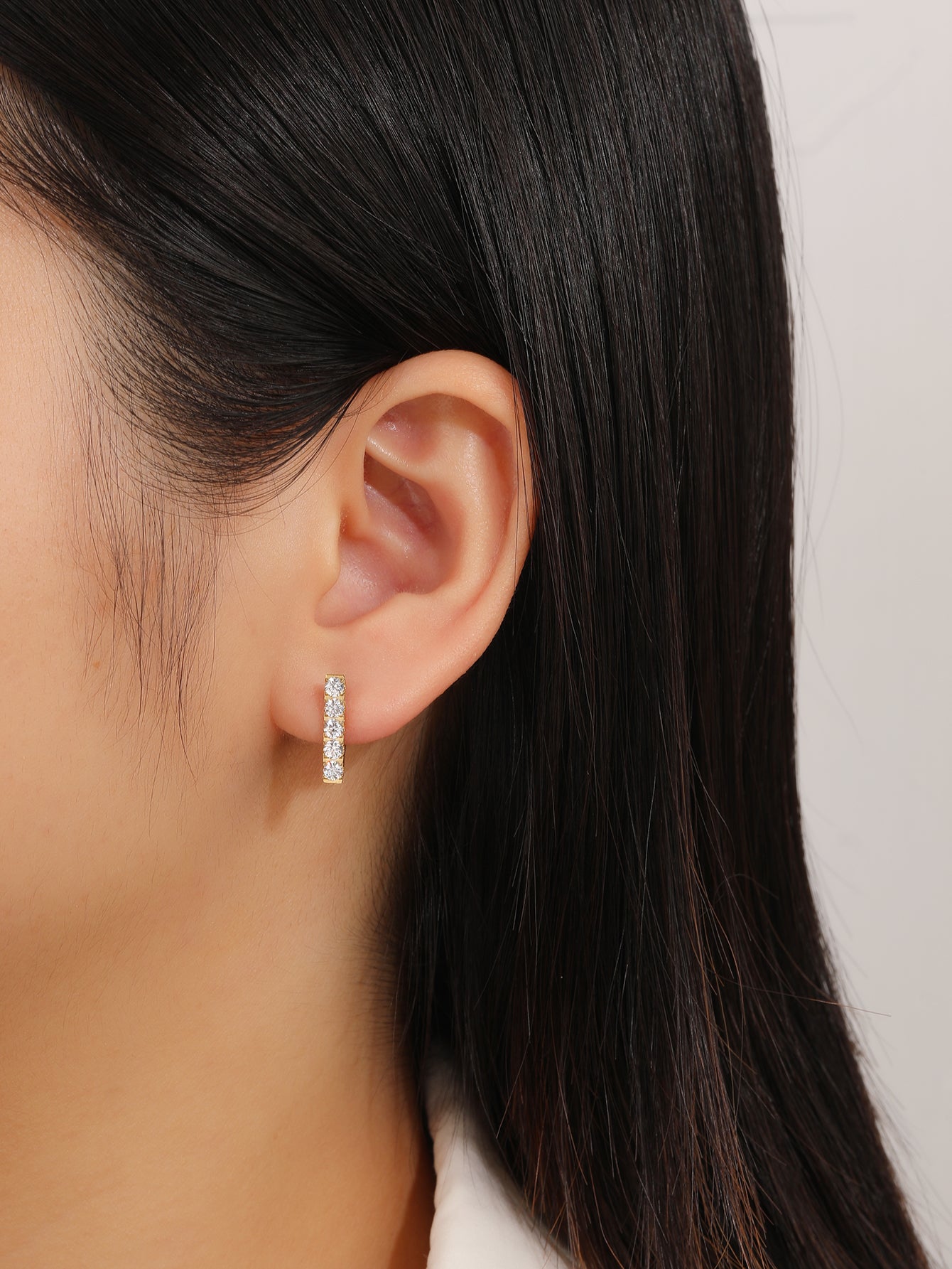 V-Shaped Huggie Earrings