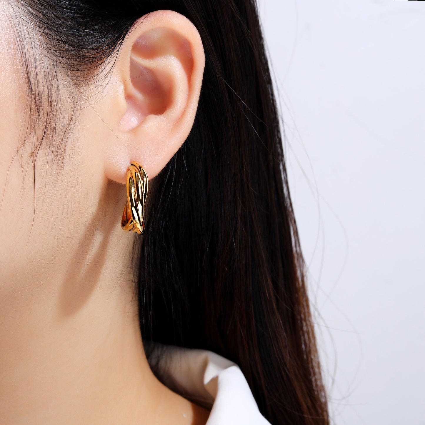 Chunky Gold Hoop Earring
