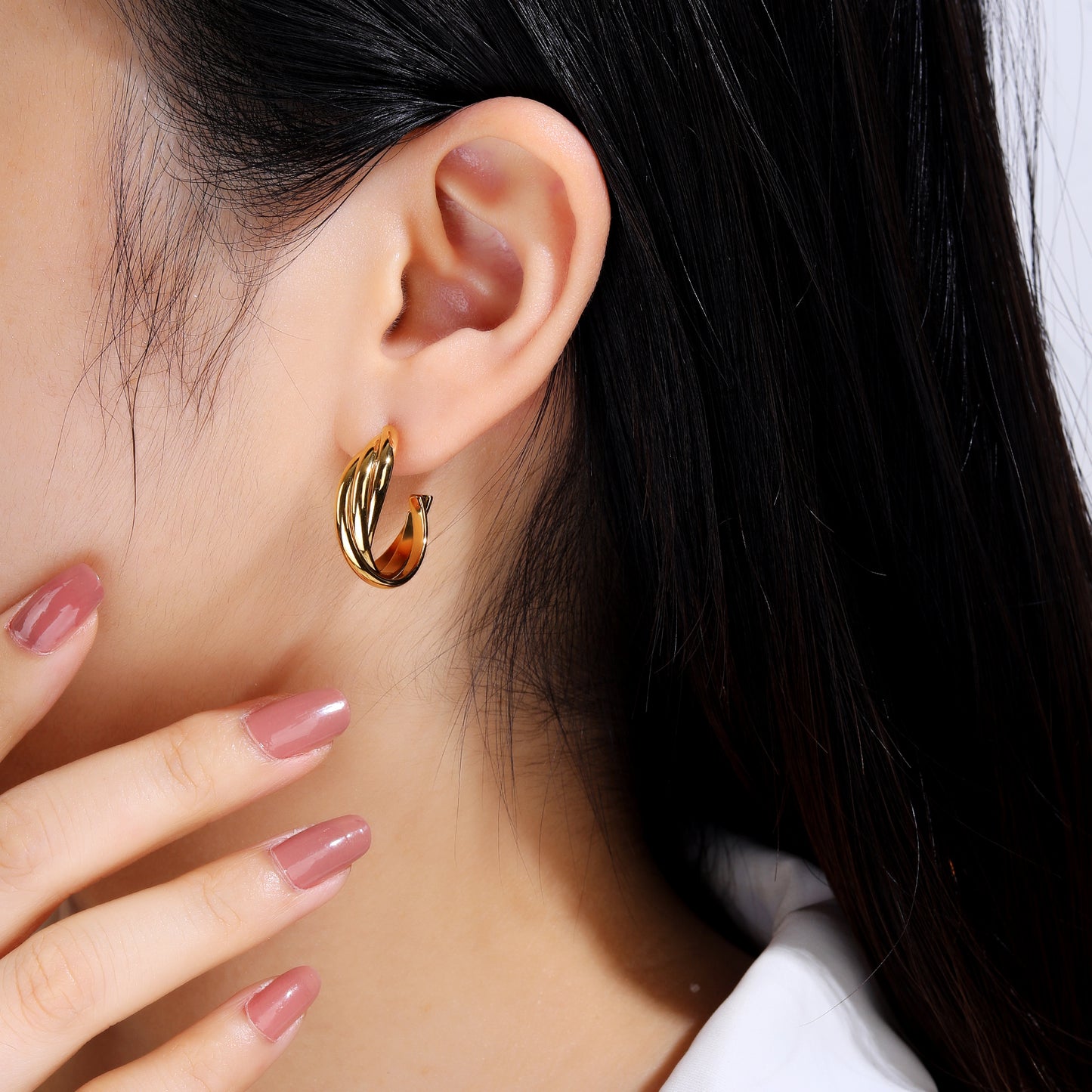 Chunky Gold Hoop Earring