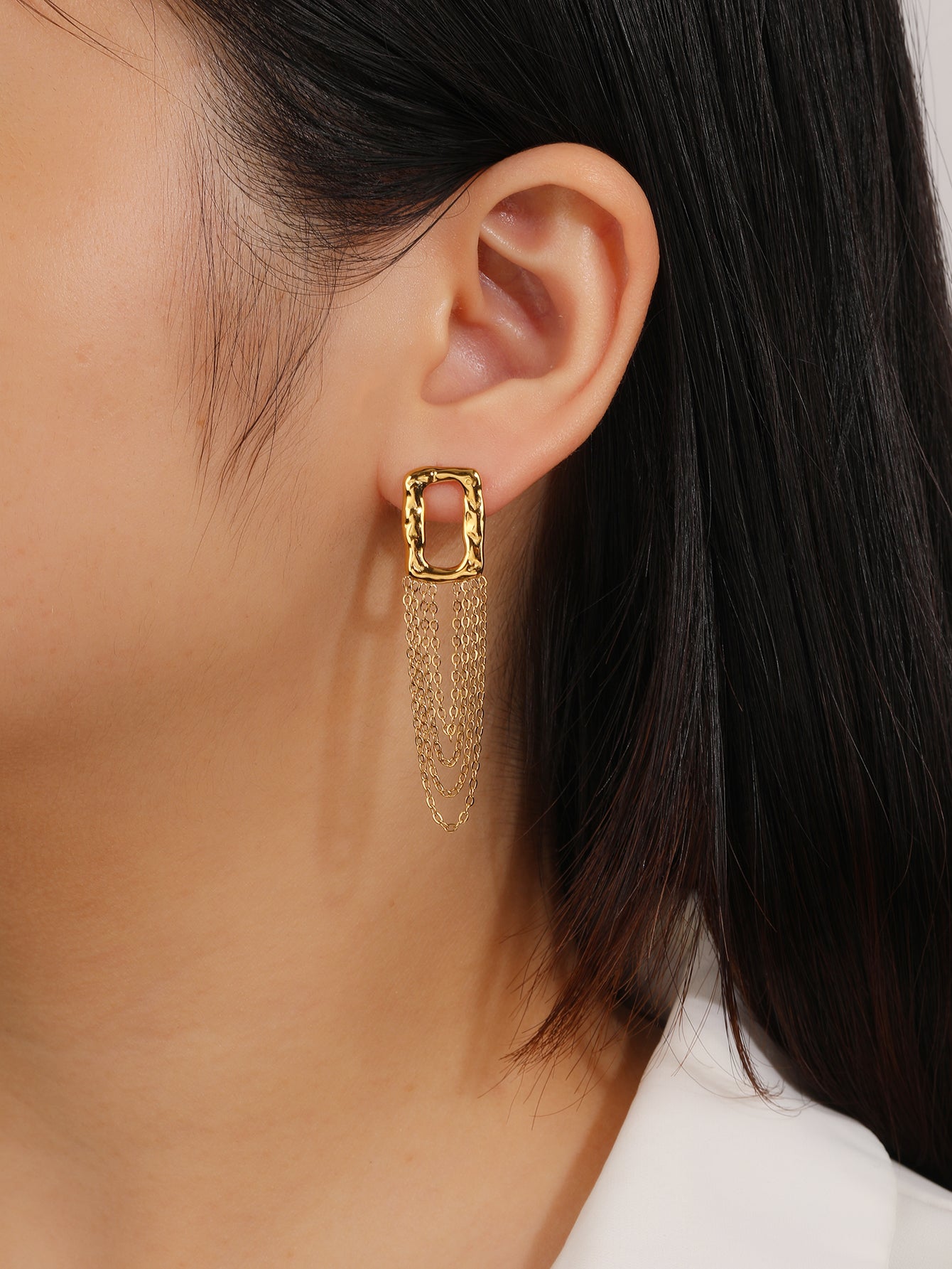 Tassel Chain Drop Earrings
