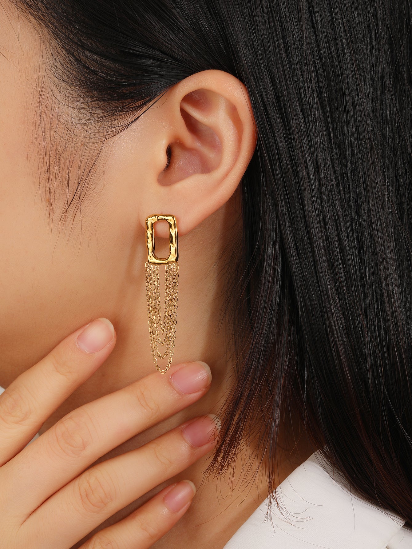 Tassel Chain Drop Earrings