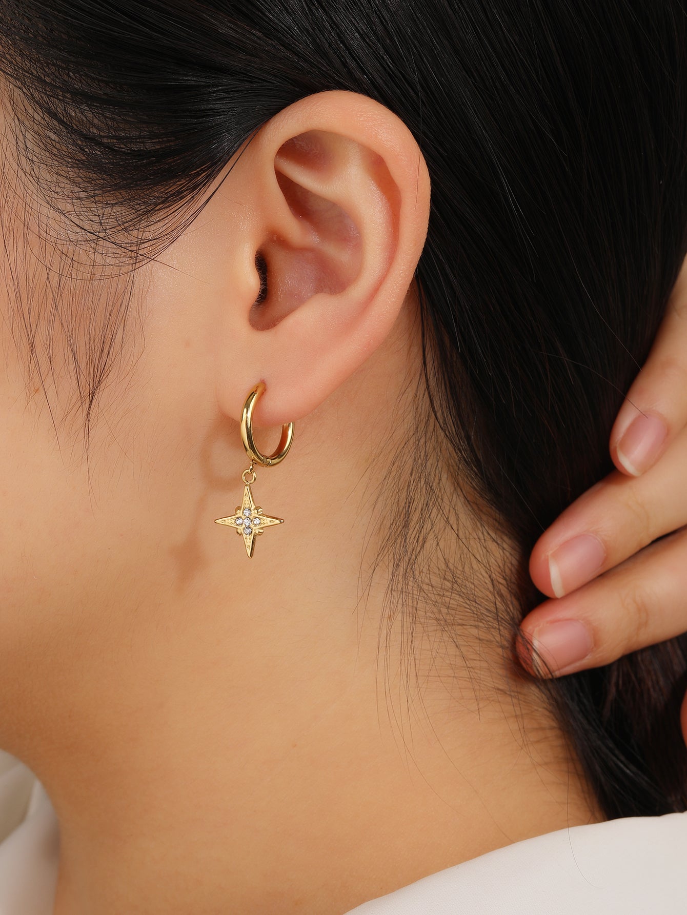 Hoop Dangle Drop Earrings