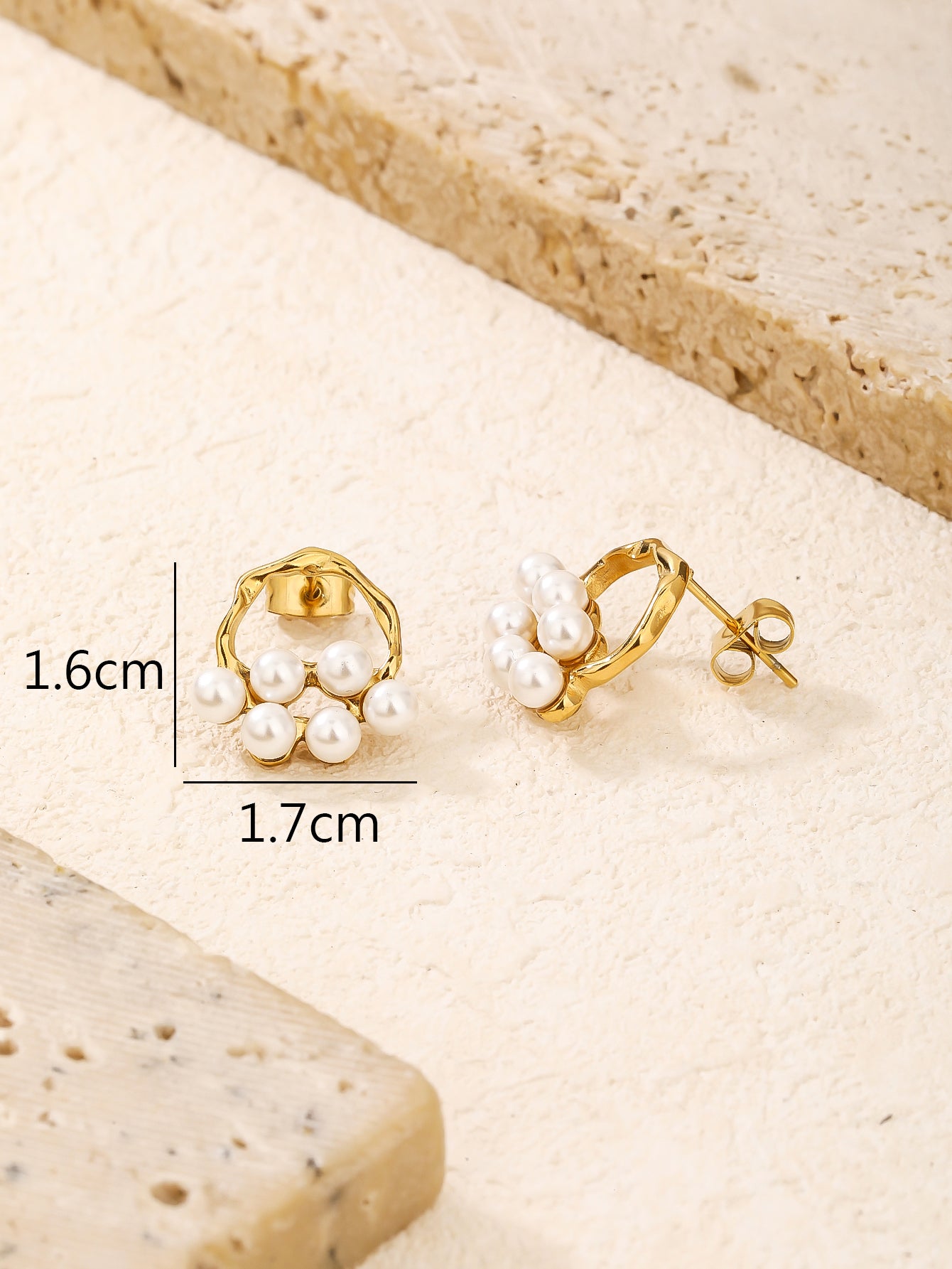 Gold Pearl Dangle Drop Earring For Women