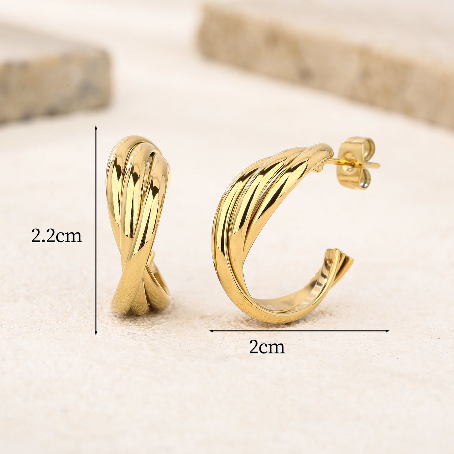Chunky Gold Hoop Earring