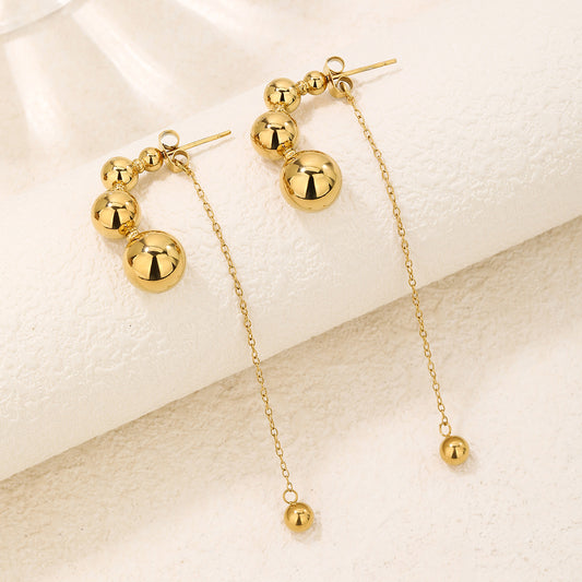 Gold Organic Textured Tear Drop Statement Earrings
