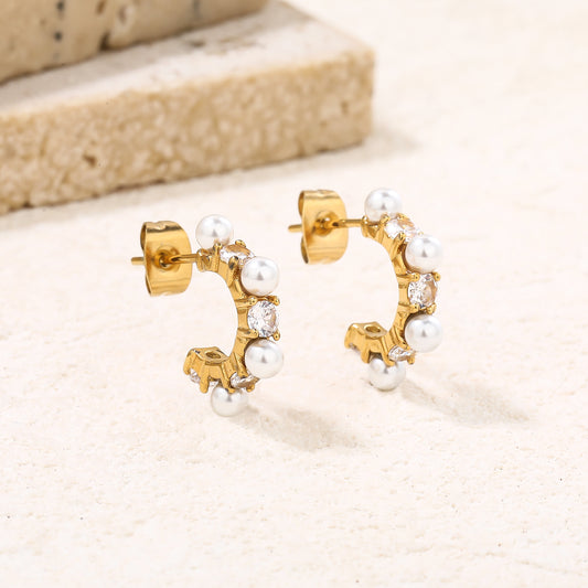 Thick Open C-shaped Earrings