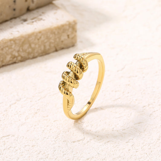 Vintage Braided Twisted Signet Ring