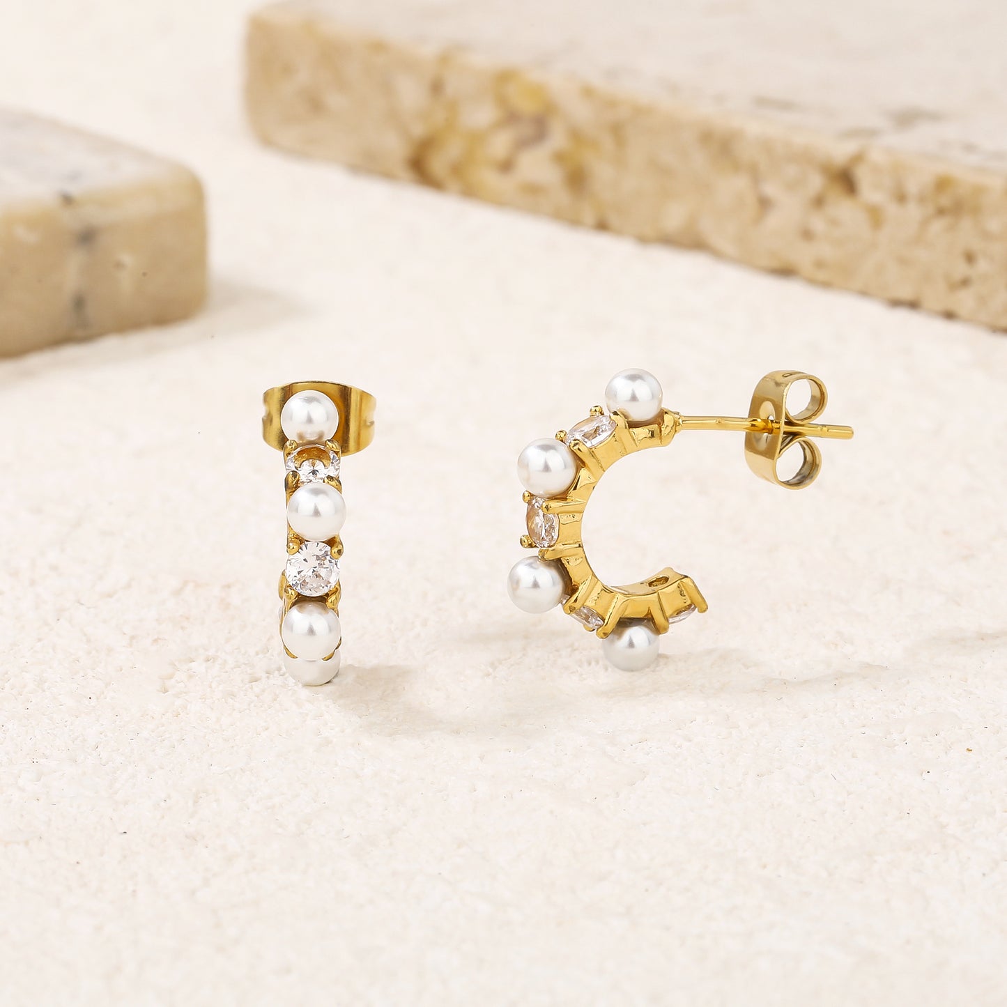 Thick Open C-shaped Earrings