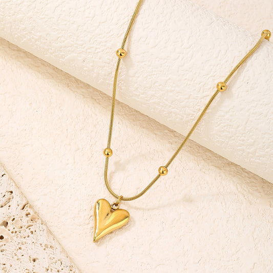 Heart Pendant Choker Necklace