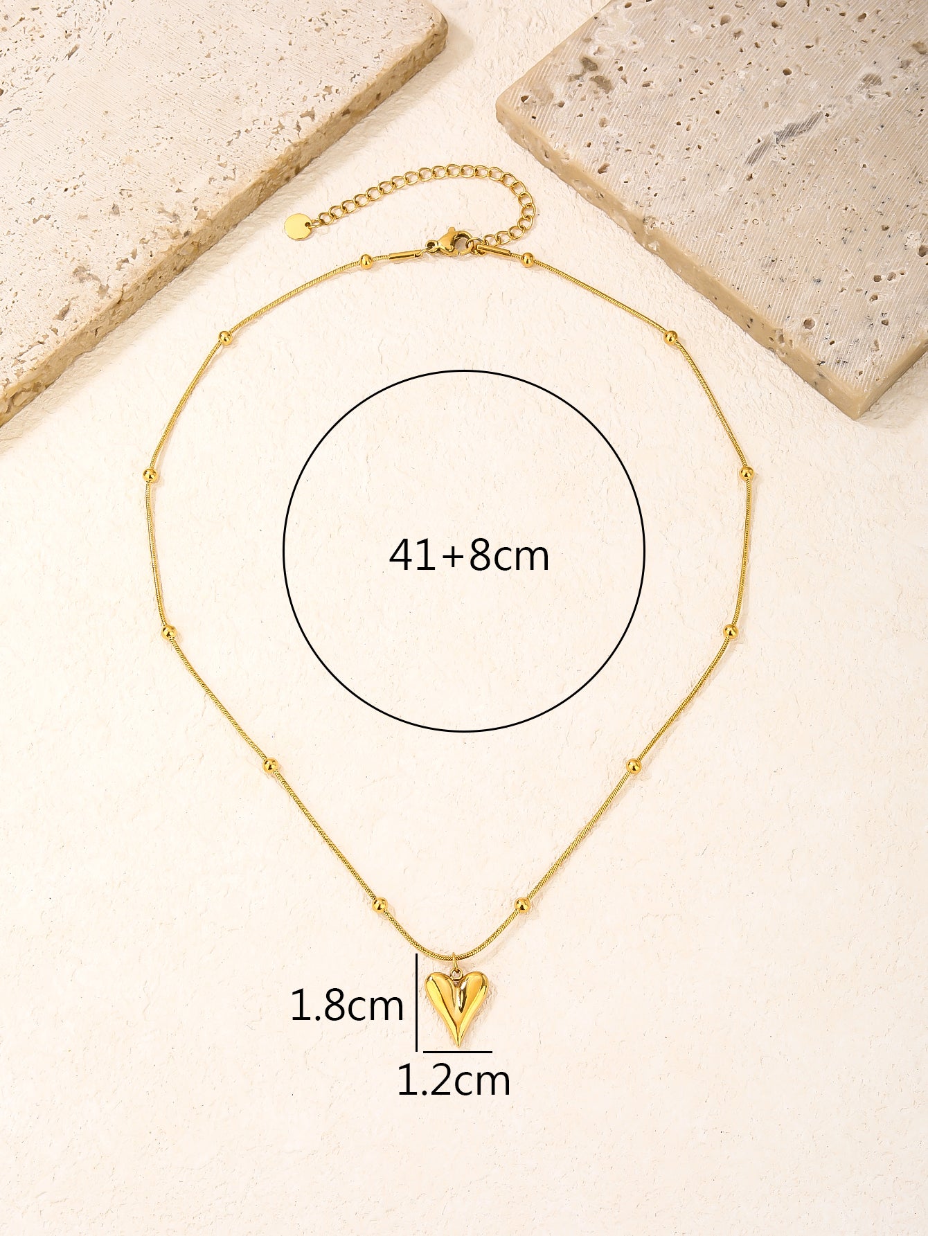 Heart Pendant Choker Necklace