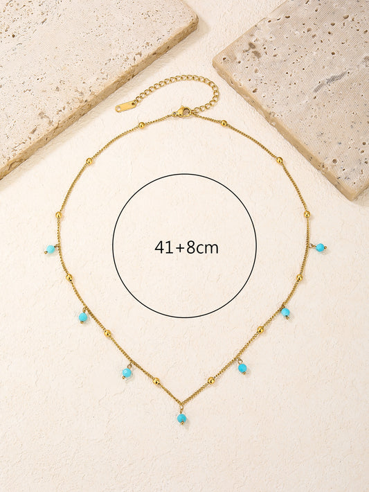 Turquoise Bohemian Gemstone Necklace