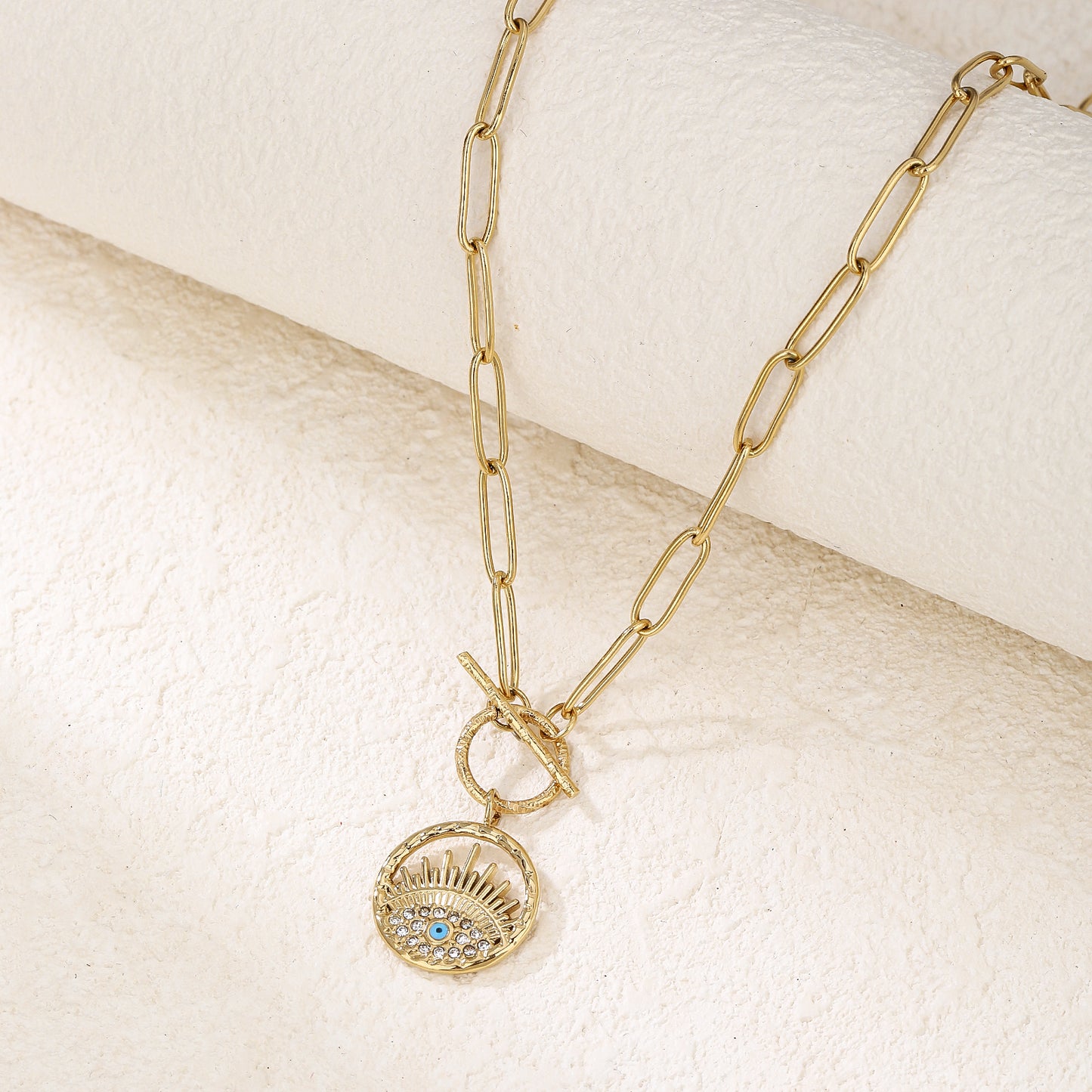Evil Eye Pendant Necklace with OT