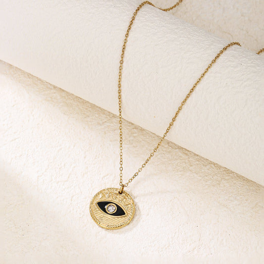 Black Evil Eye Pendant Necklace