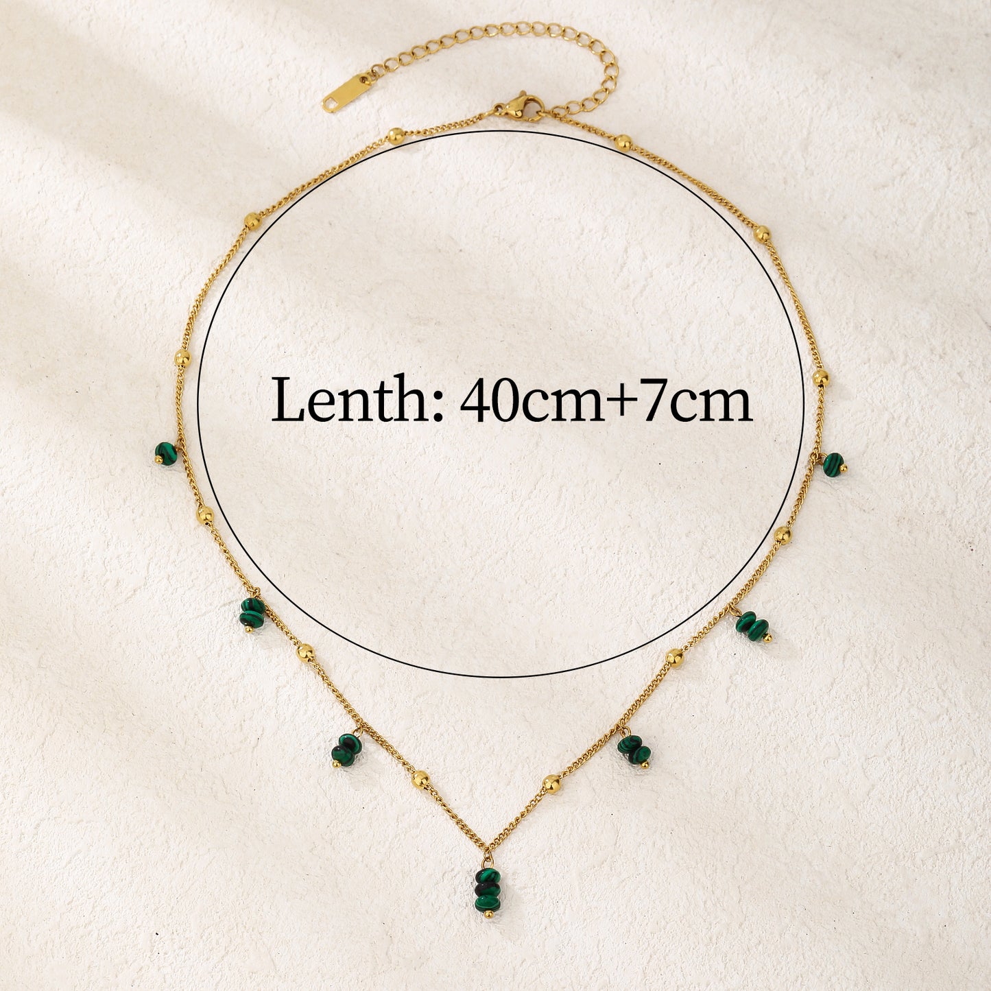 Green Malachite Beads Choker Necklace