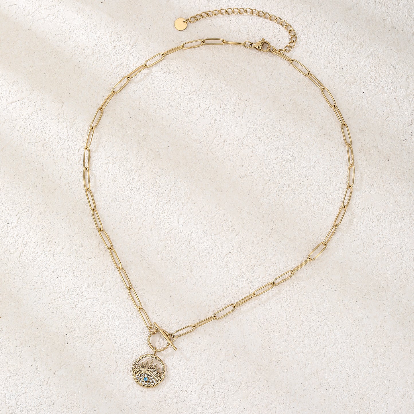 Evil Eye Pendant Necklace with OT