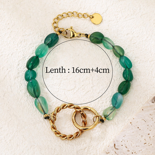 Green Crystal Beads Bracelet