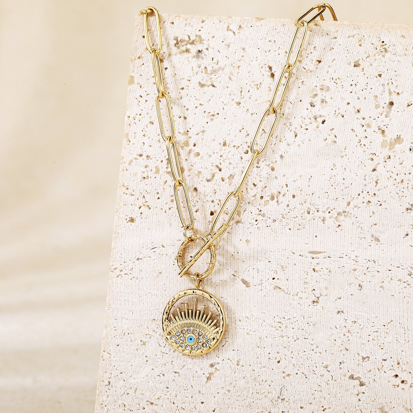 Evil Eye Pendant Necklace with OT