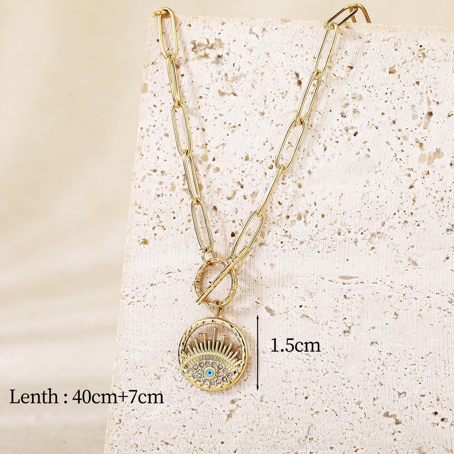 Evil Eye Pendant Necklace with OT