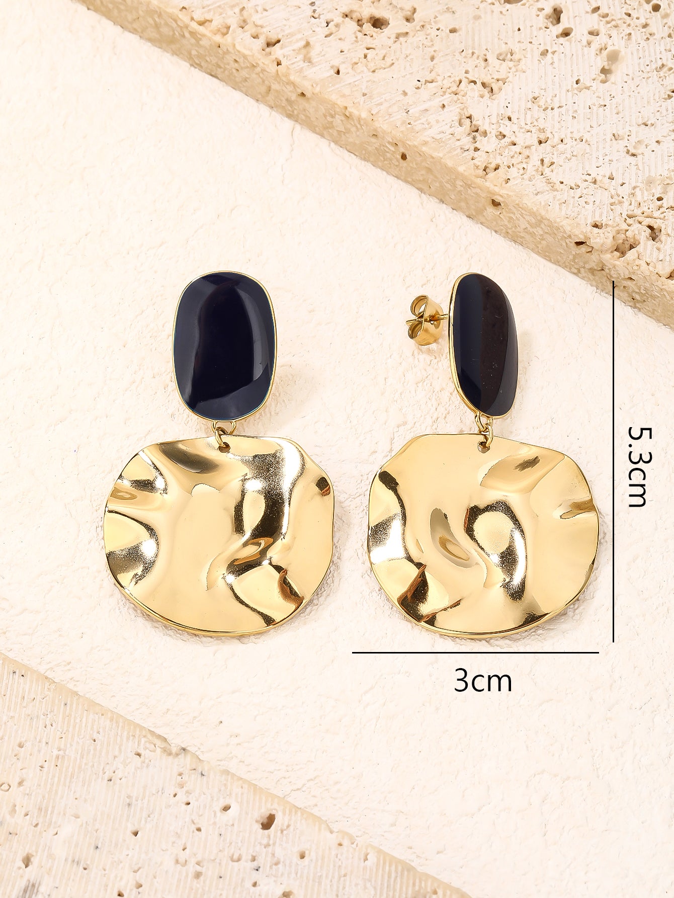 Chunky Disc Drop Earrings