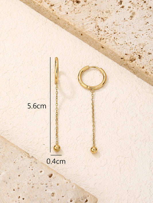Dainty Hoop Ball Earrings