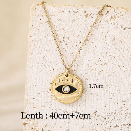Black Evil Eye Pendant Necklace