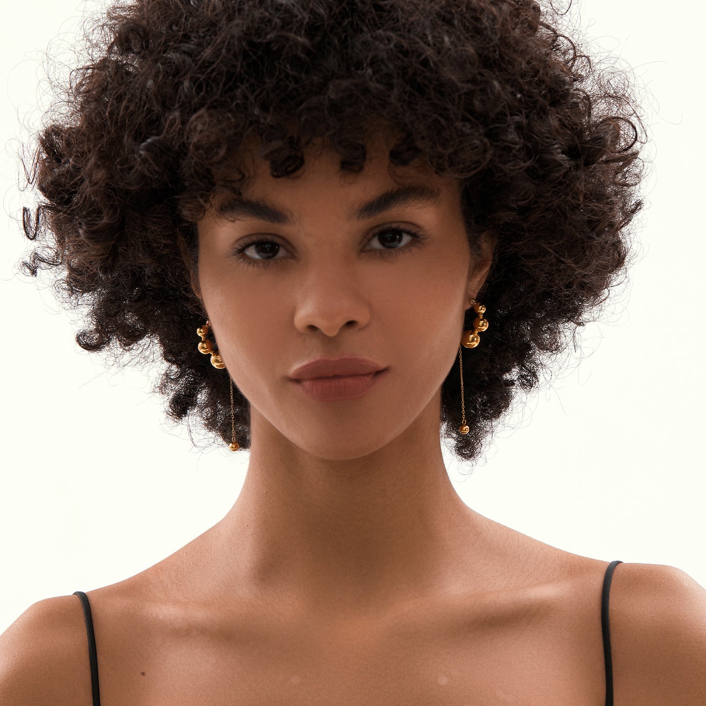 Gold Organic Textured Tear Drop Statement Earrings